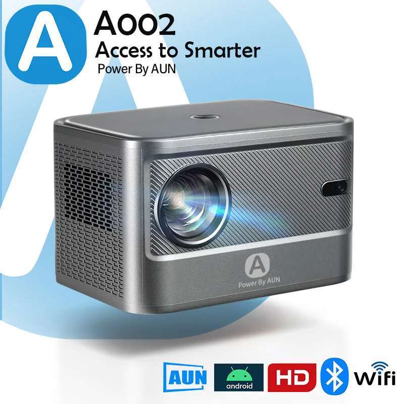 A002 Mini Proiettore Portatile Tv Smart Home Theater Cinema Proiettori Android Videogioco 4K Beamer Bluetooth Wifi Sync Smartphone