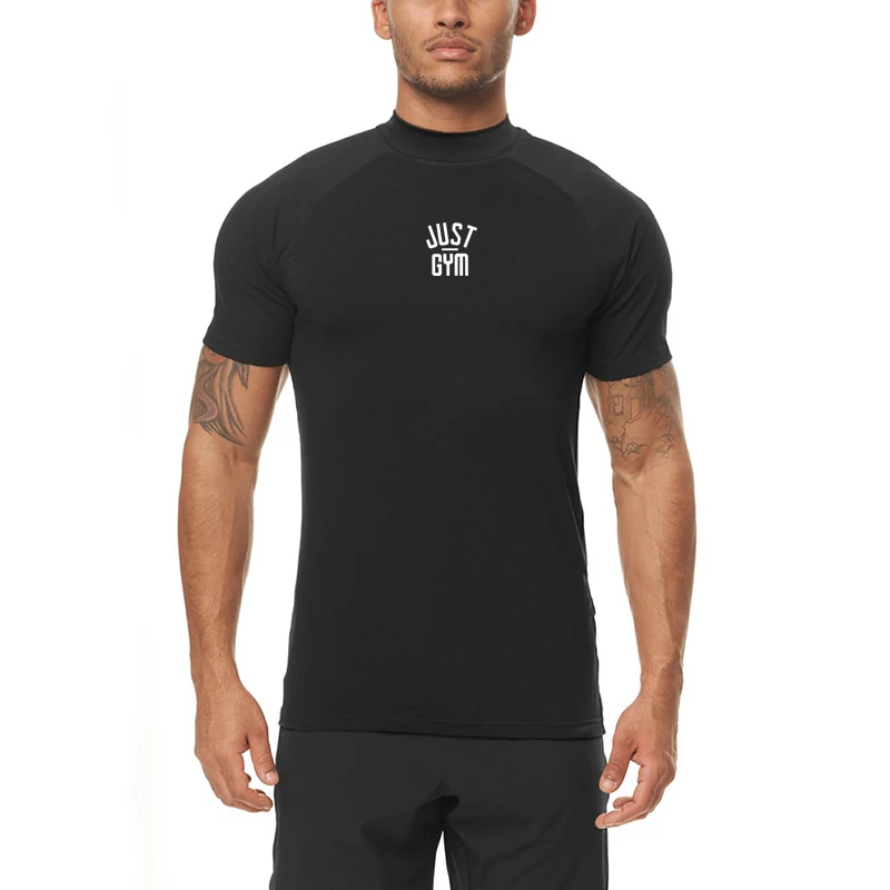 Palestra Bodybuilding Quick Dry Fitness Running Sport T Shirt Uomo Street Fashion Hip Hop Manica Corta Compressione Camicie Traspiranti
