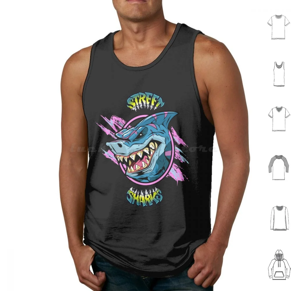 Street Sharks Streex Canotte Stampa Cotton Street Sharks Streex Street Sharks Streex Shark Streex Shark Week