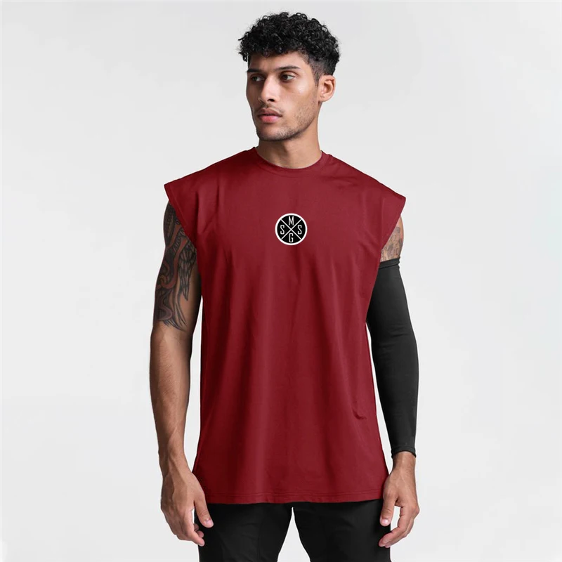 Palestra Bodybuilding Fitness Abbigliamento Sportivo Estate Casual Fashion Street Hip Hop Shirt Antisudore Quick Dry Running Training Canotte