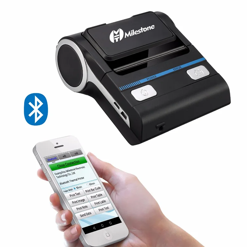 Mht-High Speed Blue Tooth 80Mm Usb Wireless Thermal Receipt Printer Pos Printer Mobile Receipt Printer Ticket Mini Portable