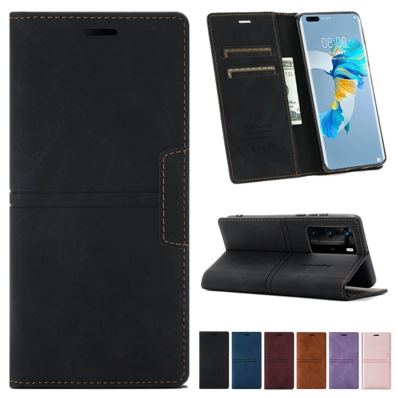 Portafoglio Custodia Magnetica In Pelle Per Huawei P40 P40 Pro P30 P30 Lite P20 P20 Pro P20 Lite/Mate 50 50E 50 Pro 10 Pro 10 Lite/Y6 2019