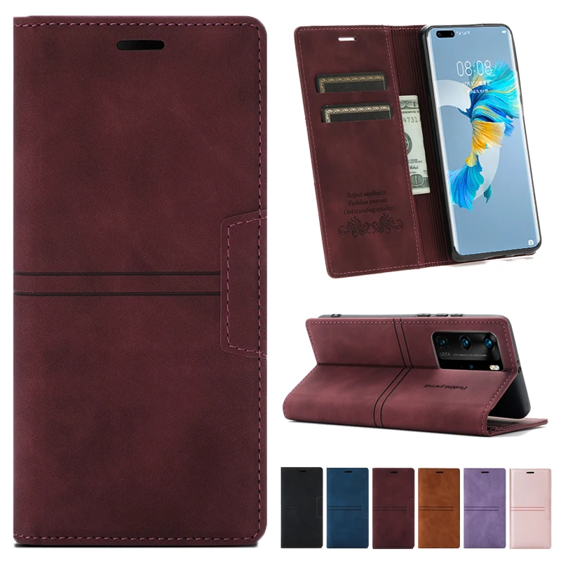 Per Huawei P40 P40 Pro P30 P30 Lite P20 P20 Pro P20 Lite/Mate 50 50E 50 Pro 10 Pro 10 Lite/Y6 2019 Portafoglio In Pelle Magnetica