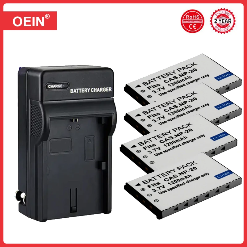 Batteria 1200Mah Np-20 Np20 Per Casio Ex-Z7 Z8 Z11 Z60 Z65 Z70 Z75 Z77 M1 M2 M20 S1 S2 S3 S20 S100 S500 S600 S770 S880