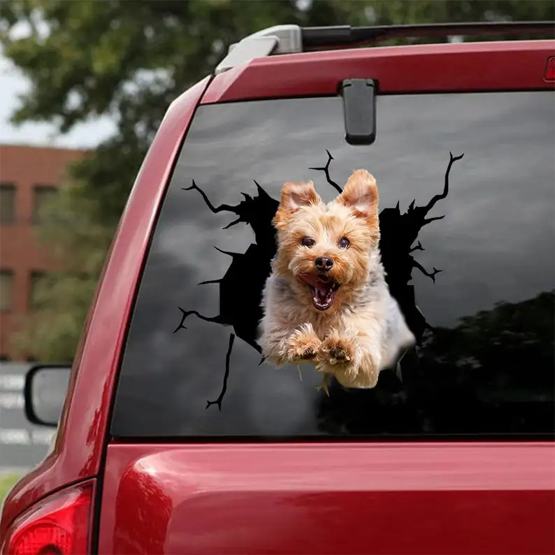 Yorkshire Decal - Fits Cars, Windows, Laptops And Any Smooth Surface, Yorkshire Stickers, Pet Stickers, Custom Yorkshire Sticker