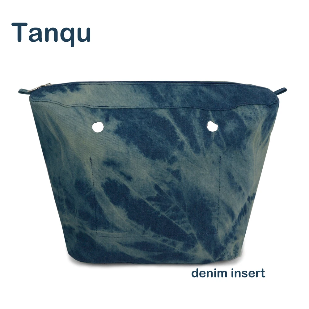 Tanqu Classic Mini Denim Fabric Tasca Interna In Denim Impermeabile Per Inserto O Bag Fodera Per Borsa Da Donna Obag