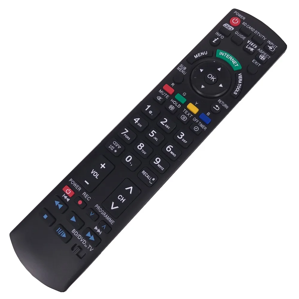 Nuovo Ricambio Per Tv Lcd 3D Panasonic Blu-Ray Adatto Per Telecomando Dvd N2Qayb000496 Fernfernbedirnung