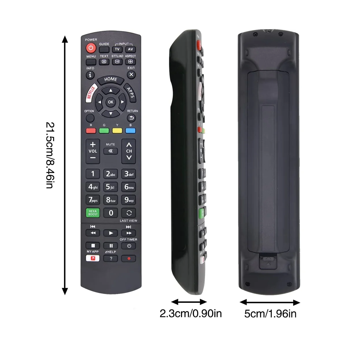 Telecomando Universale Per Telecomando Tv Panasonic Per Tv Panasonic Viera Lcd Led 3D Con Pulsanti Netflix, My App