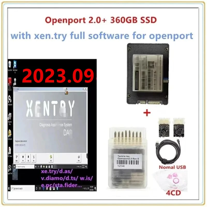 2023.09 Tactrix Openport 2.0 Ecu Chip Tuning Tool Openport Usb 2.0 + 2023.09 Xentry Software Per Diagnosi E Programmazione Benz