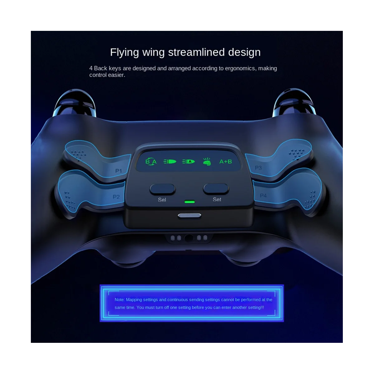 Per Controller Ps5 Kit Remappable Back E 4 Pulsanti Posteriori Rise Remap Kit (Nero)