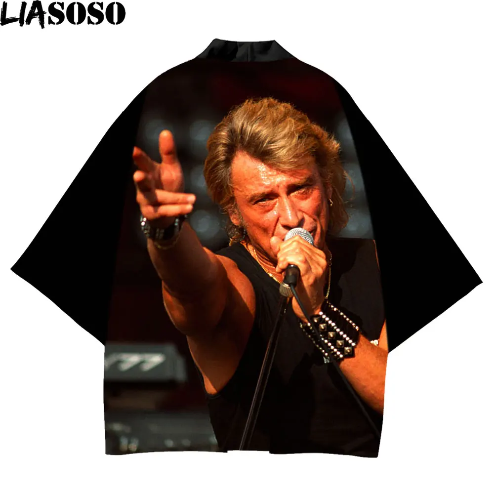 Liasoso Plus Size Kimono Per Donna 4Xl Stile Asiatico Cantante Johnny Hallyday Abito Tradizionale Giapponese Mujer Cardigan Hombre Cappotti