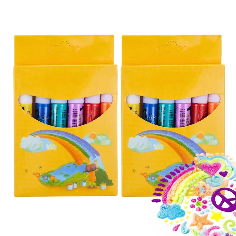 Magical Fluffy Pens 3D Art Printing Bubble Pen Penna Ad Acquerello Penne Da Disegno A Colori Magic Popcorn Color Paint Pen Puffy 3D Art