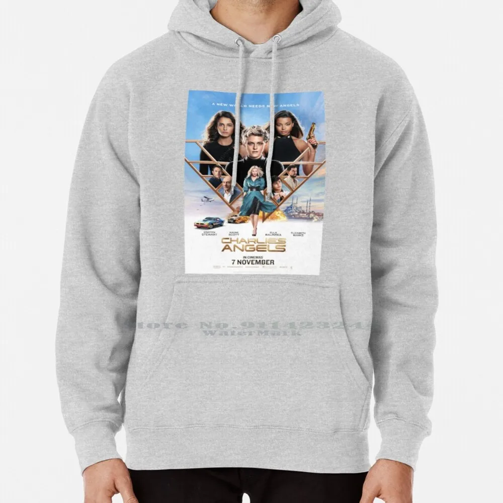 Charlies Angels Felpa Con Cappuccio Maglione 6Xl Charlies In Cotone Angel 2019 Kristen Stewart Ella Balinska Maglione Donna Adolescente Taglia Grande