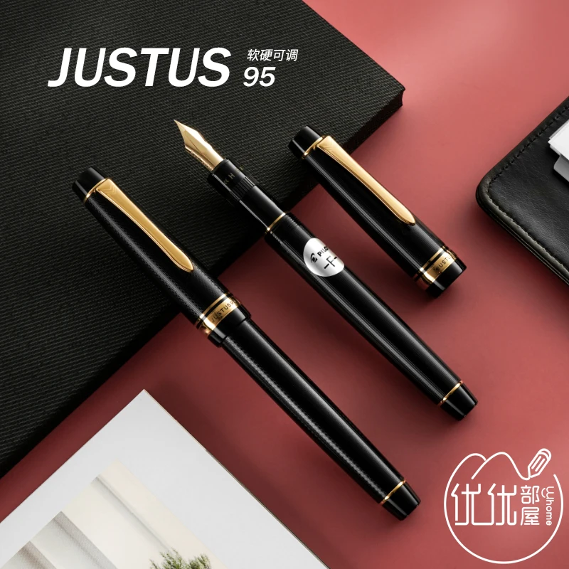 Pilot Justus 95 Penna Stilografica Regolabile Soft Hard Nib Writing14K Oro Calligrafia Pratica Calligrafia Regalo Commercio Di Fascia Alta