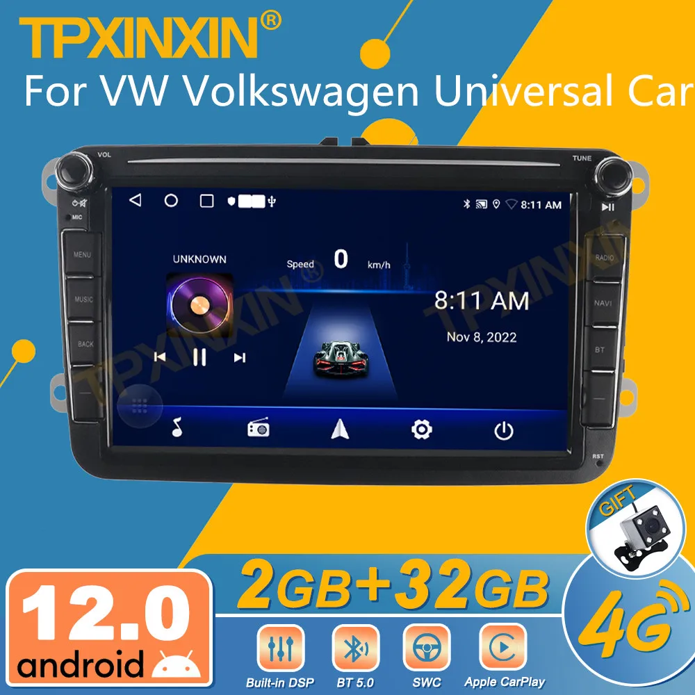 Per Vw Volkswagen Universal Car Android Autoradio Ricevitore Stereo 2Din Autoradio Lettore Dvd Multimediale Gps Navi Head Unit Screen