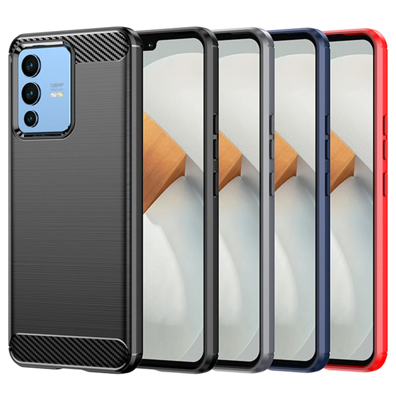 Per Vivo V23 5G V23Pro Iqoo U5 Z6 X21 X20 + Custodia Ud Custodia Antiurto Opaca Per Vivo X20 X21I X21 Ud Custodia Morbida Coque Fundas