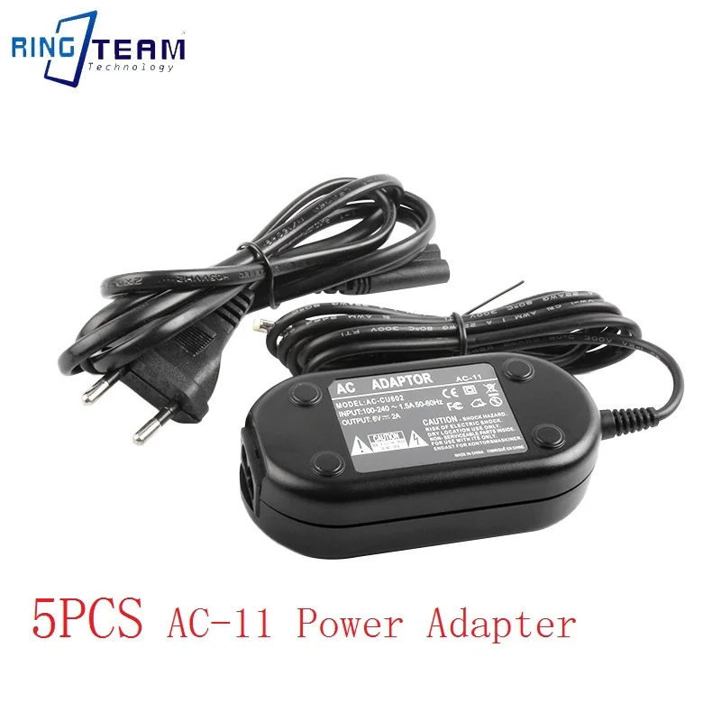 5Pcs Macchina Fotografica Di Trasporto Ac Adapter Ac-11 Ac11 Ac-1L Ac-2L Ac-1 Ac-2 Per Konica Minolta Dimage A200 A2 Z1 Z2 Z3 Z4 Z5 Z6 Z10 Z20 7Hi 5 7