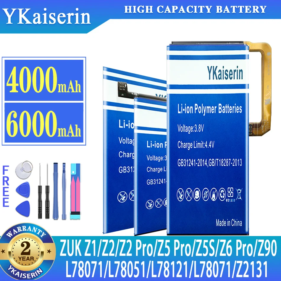 Batteria Ykaiserin Per Lenovo Zuk Z2 Z2Pro Z1/Z6 Pro Z6Pro Z90 Vibe Shot/Max Z5S L78071 Z5 Pro Z5Pro Z2131 L78051 L78121 L78071