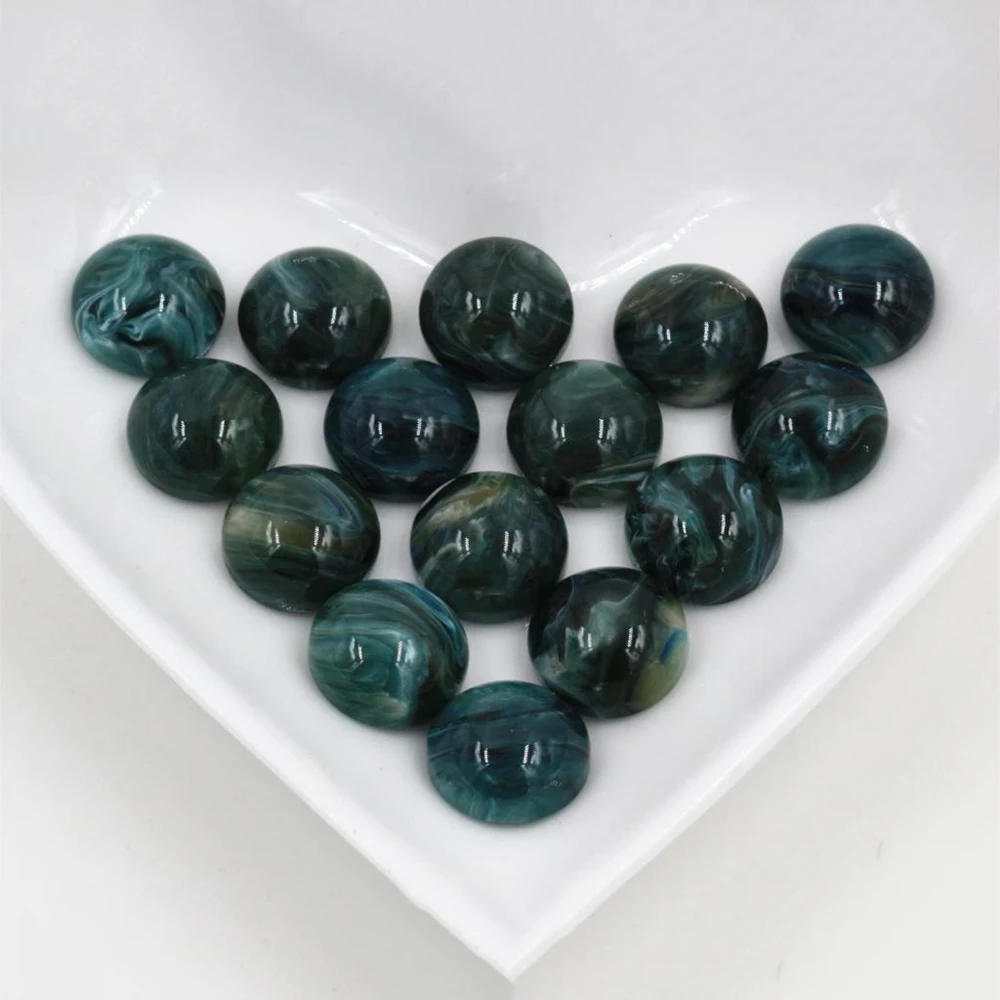 Nuovo Nuovo Nuovo 40 Pz/Lotto 12 Millimetri Di Marmo Colori Posteriore Piana Della Resina Imitazione Di Marmo Cabochons Fit 12 Millimetri Cameo Di Bas