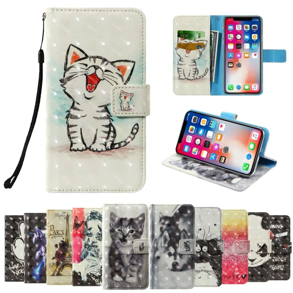 3D Di Vibrazione Del Raccoglitore Custodia In Pelle Per Leagoo M7 M8 P1 S8 Pro M9 S8 Shark 5000 T5C Z1C Z5C Z6 Elite 6 8 Y M5 Più Shark 1 Cassa Del Te