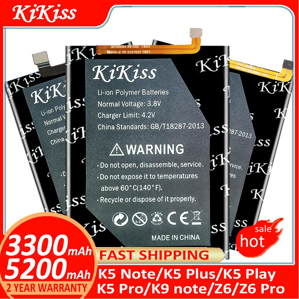 Bl259 Bl289 Lb003 Bl297 Bl296 Bl287 Bl261 Batteria Per Lenovo (Lemon Vibe) K5 (Nota)/K5 Plus/K5 Play/K5 Pro/Z6/Z6 Pro/K9 Note