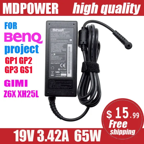 Per Benq Proiettore Joybee 19V 3.42A Ac Adattatore Di Alimentazione Caricabatterie Gp1 Gp2 Gp3 Gs1 Xgimi Z6X Xh25L Z3 Z6 Z6X Xh05K Xe08F Xh05L
