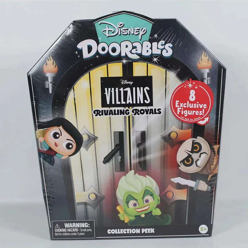Originale Disney Doorables Mega Peek Pack Collection Peek Stitch Villain Ursula Up Princess And Frog Luca Zootopia Model Toys