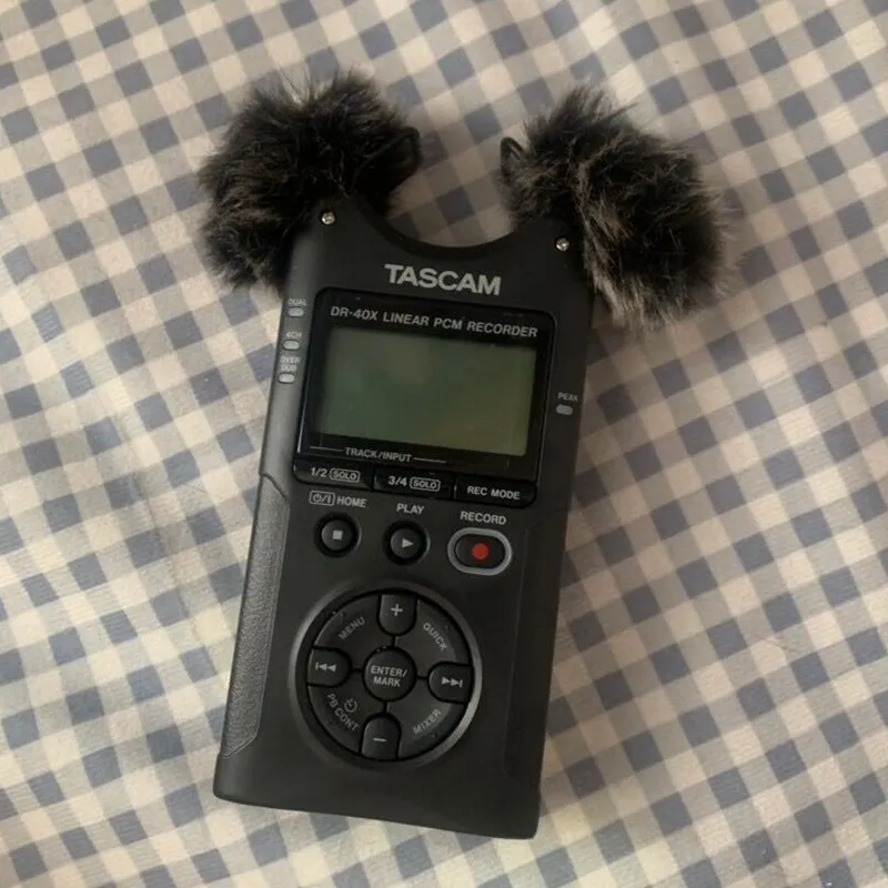 Morto Gatto Esterno Portatile Registratori Digitali Furry Mic Microfono Parabrezza Vento Muff Per Tascam Dr40 Dr40X Copertura Mic