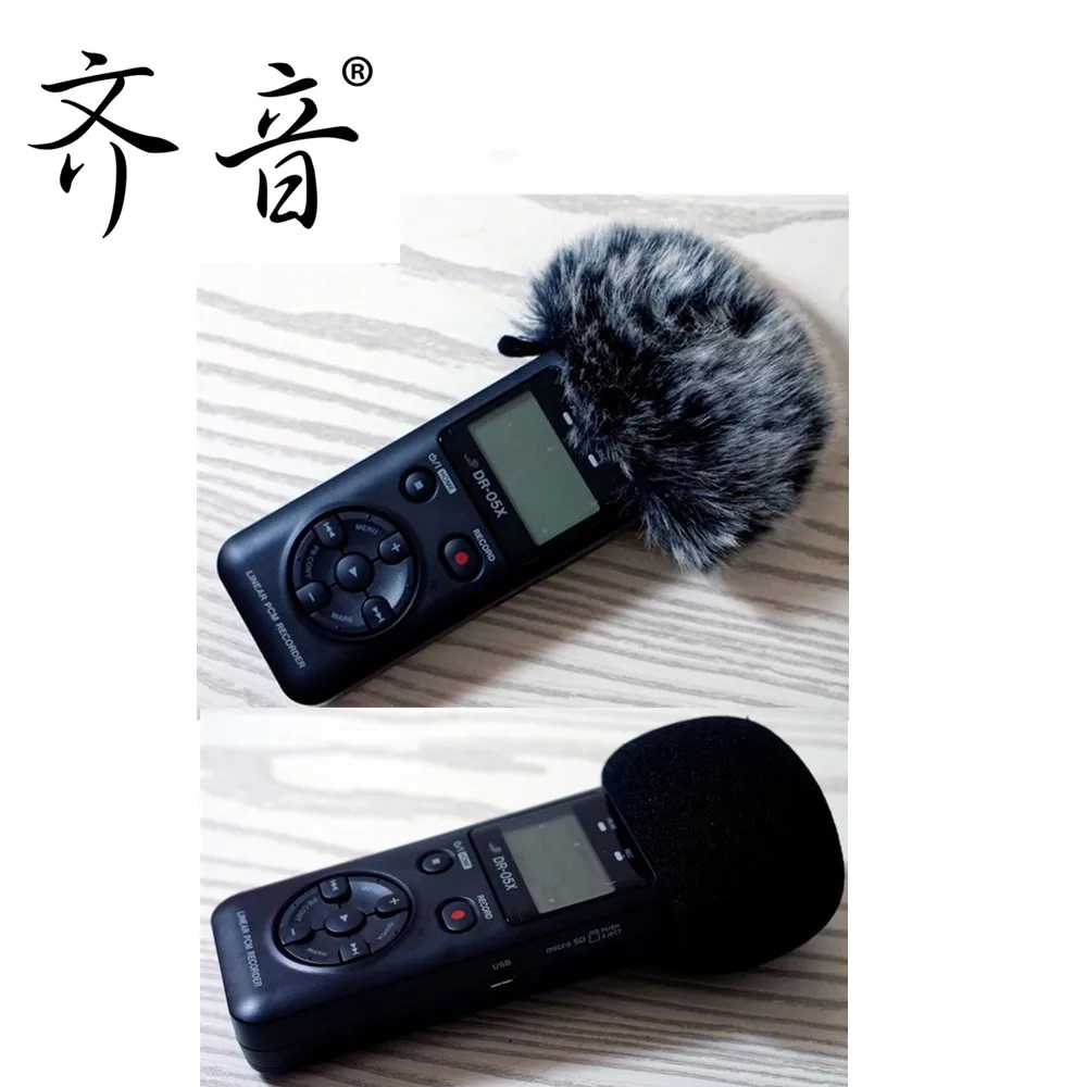 Morto Gatto Registratori Artfificial Furry Mic Microfono Parabrezza Vento Muff Per Tascam Dr-07 Dr07X Dr05 Dr-05Xdr03 Dr-03X