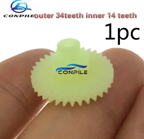 1Pc Esterno 34T Interno 14T Gear Per Tascam 112Mk2 122Mk3 Cassette Deck