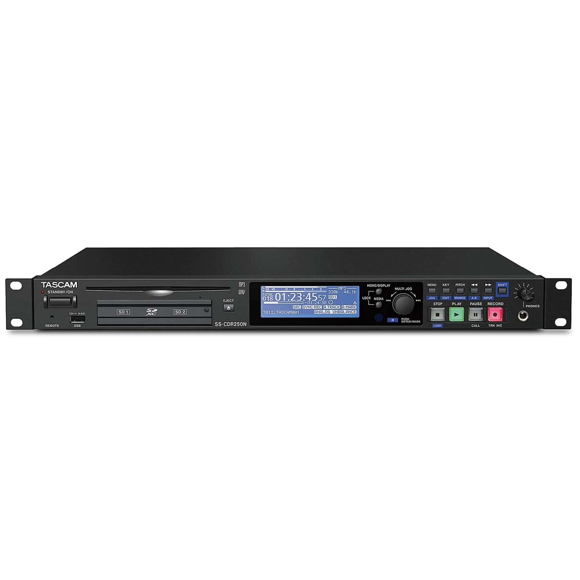 Registratore A Stato Solido Tascam Ss-Cdr250N Con Dual Sd E Cdr