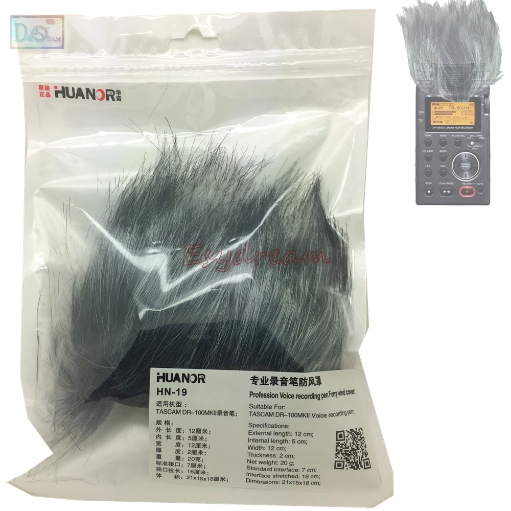 Professionale Outdoor Dusty Mic Furry Cover Parabrezza Parabrezza Per Tascam Dr-100 Mkii Dr100 Mk Ii Voice Deadcat Mic