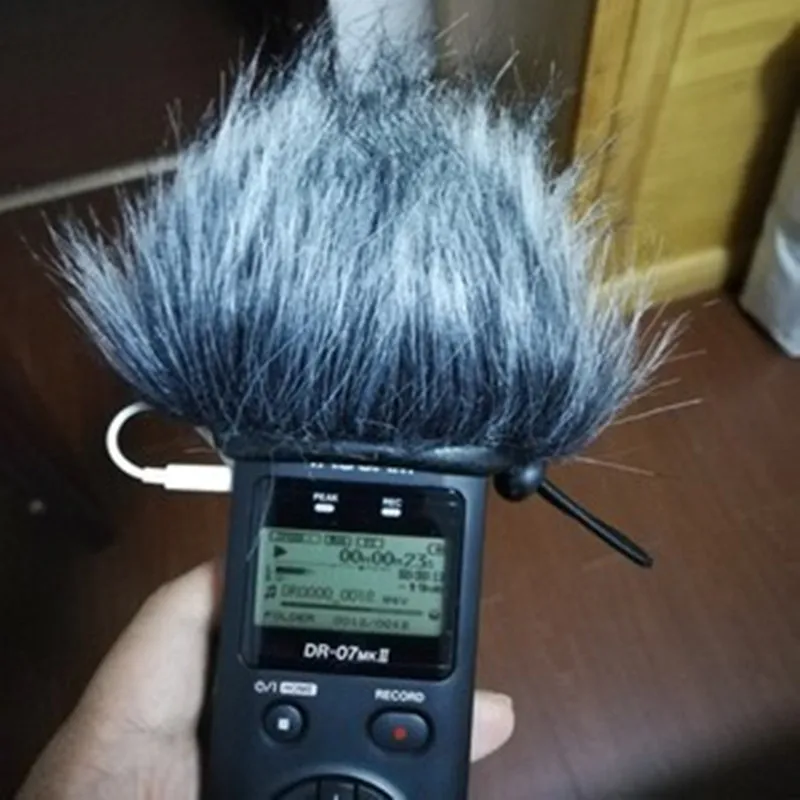 Outdoor Artificiale Pelliccia Vento Copertura Del Microfono Manicotto Parabrezza Manica Shield Per Tascam Dr07Mkii Morto Gatto Per Tascam Dr07Mkii