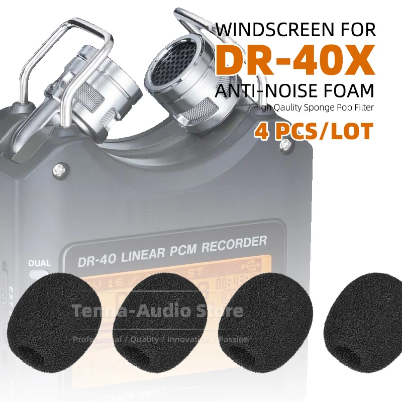 Copertura Del Microfono Antivento Spugna Per Parabrezza Per Tascam Dr-40X Dr 40X Dr40X 40 Parabrezza Registratore Microfono Schiuma Filtro Pop Shield