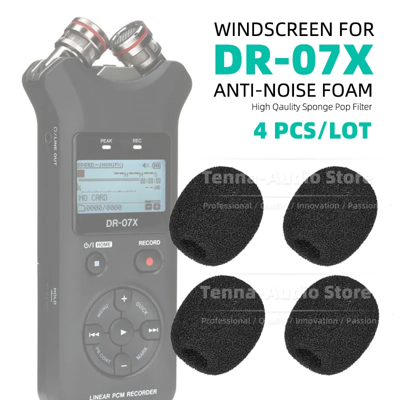 Per Tascam Dr-07X Dr 07X Dr07X 07 Mkii Mk2 Registratore Antivento Mic Cover Parabrezza Microfono Schiuma Parabrezza Spugna Filtro Pop