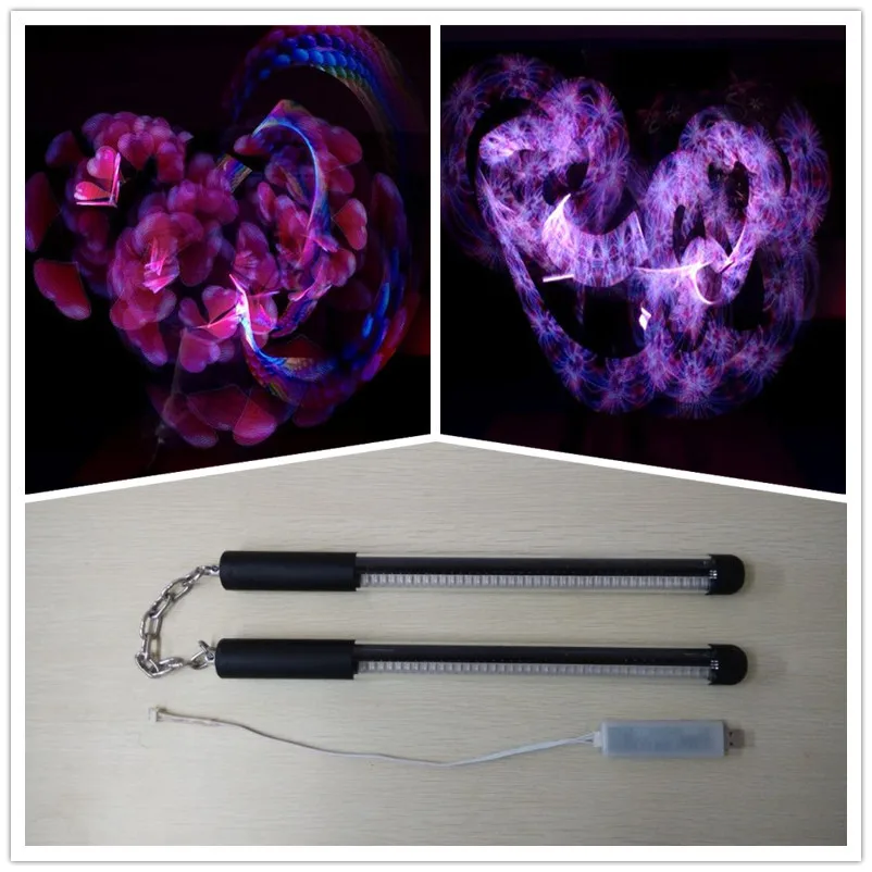 2*40 Pixelspoi Led Poi Full-Color Led Nunchakus, Prestazioni Programmabili Stick Led Nunchakus Per Forniture Festive E Per Feste