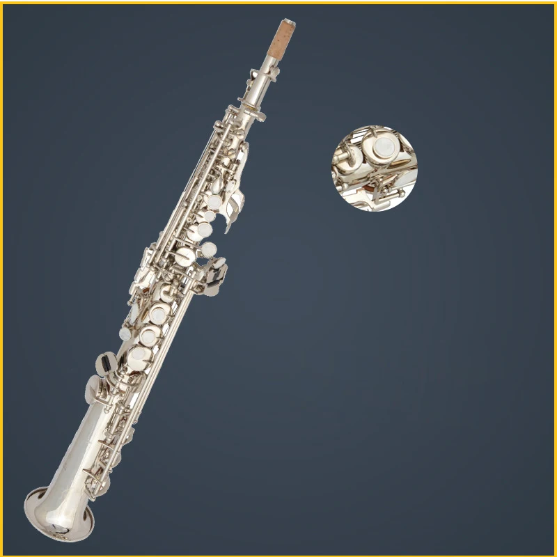 Senior Professional Soprano Bb Nichelato Sax Split Soprano Sax