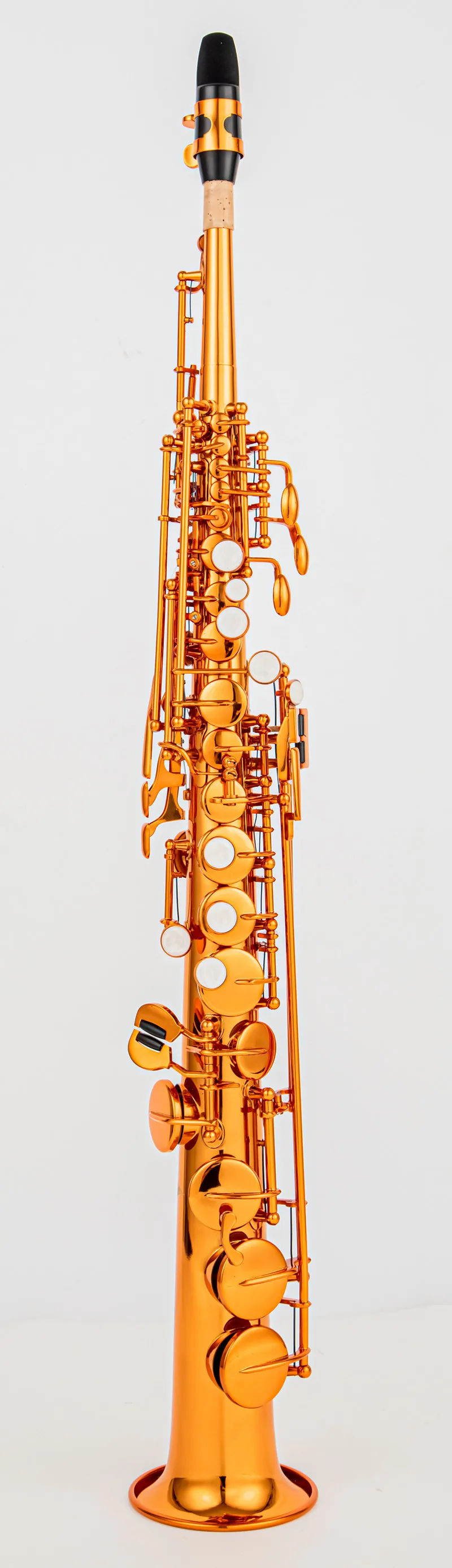 Sassofono Soprano Di Alta Qualità Mark Vi B-Flat Soprano Sax Mark Vi Boccaglio Canne Collo Colore Caffè