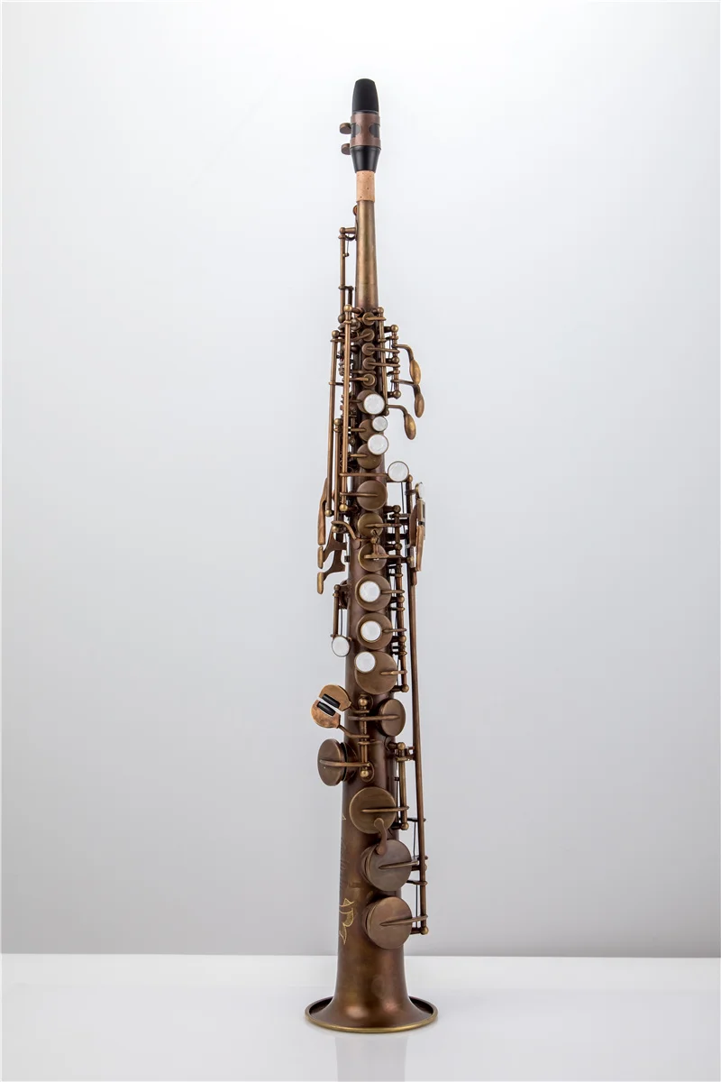 2023 Marca Di Alta Qualità Mfc Sassofono Soprano Mark Vi Simulazione Di Rame Antico B-Flat Soprano Sax Mark Vi Boccaglio Canne Collo