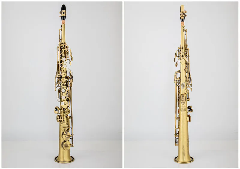 Sassofono Soprano Di Alta Qualità Mark Vi B-Flat Soprano Sax Mark Vi Boccaglio Canne Collo Colore Bronzo