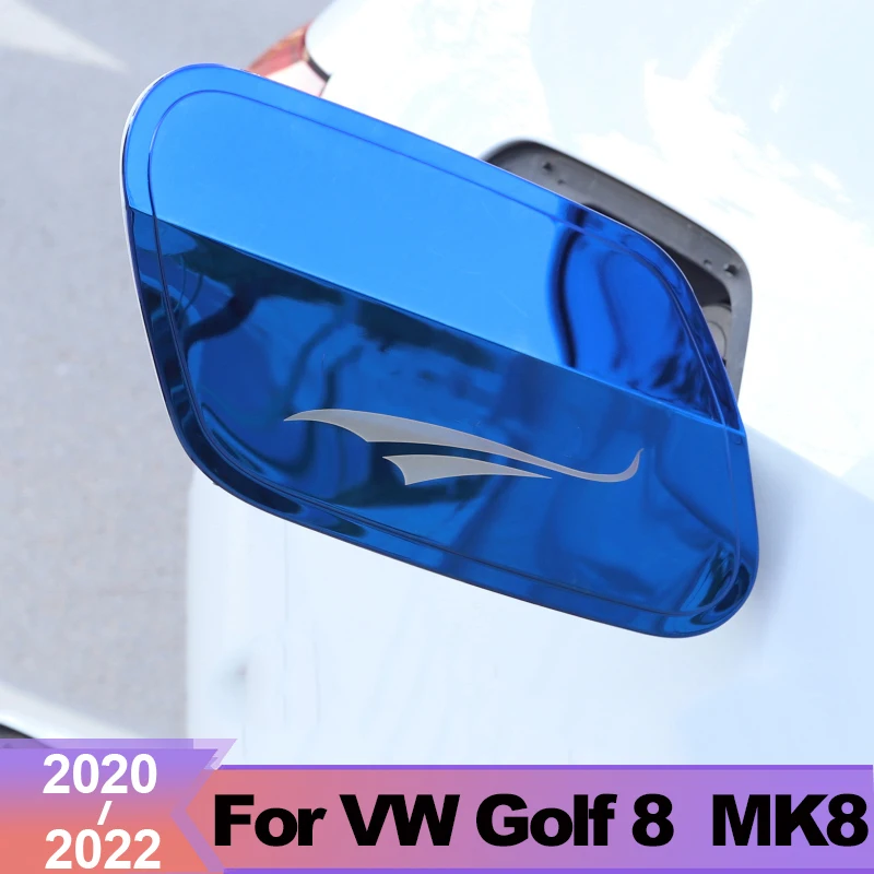 In Acciaio Inox Esterno Auto Olio Serbatoio Carburante Tappo Del Gas Copertura Trim Sticker Per Volkswagen Vw Golf 8 Mk8 2020 2021 2022 Gti R
