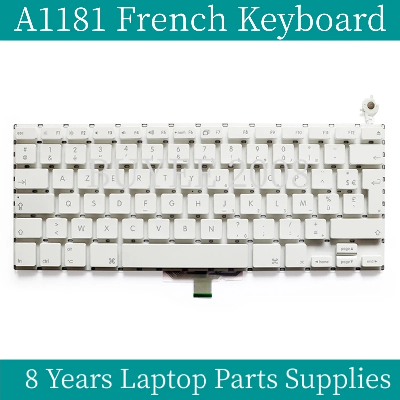 Nuova Tastiera Francese A1181 Bianca Nera A1181 Per Macbook Air A1181 A1185 Fr Sostituzione Tastiera