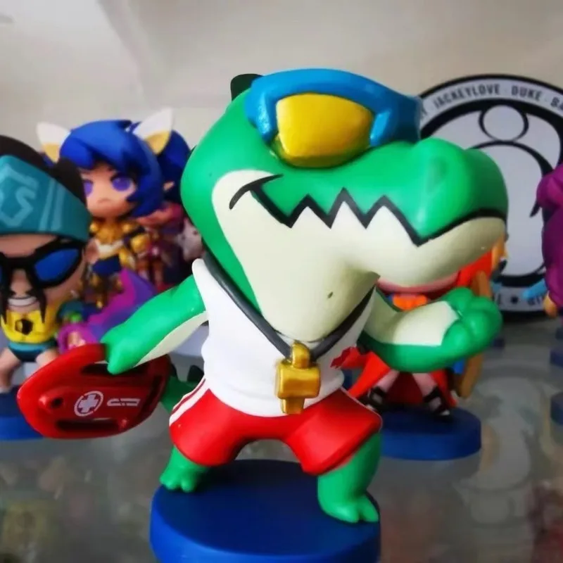 Pool Crocodile Mini Anime Figure League Of Legends Lol Game Character Periferiche Pool Party Minecraft Crocodile Action Figure