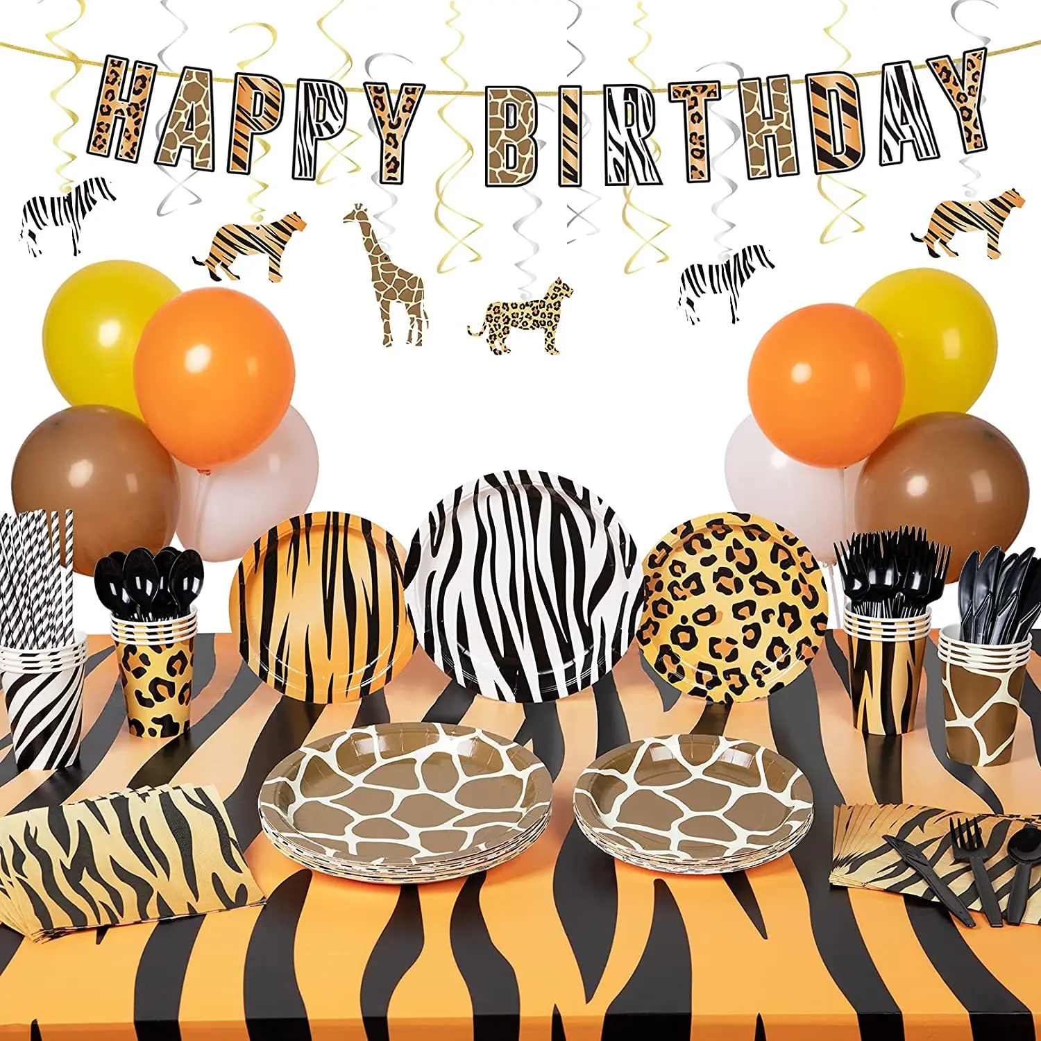 Animali Stampati Tiger Zebra Leopard Packing Bag Jungle Safari Birthday Party Decoration Safari Party Favors Baby Shower Boy