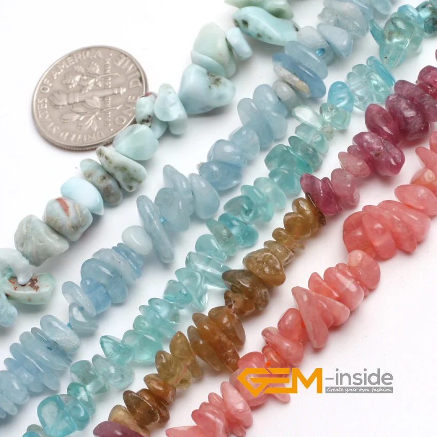 6-7Mm Naturale Pietre Di Chip Perline Di Ghiaia Per La Produzione Di Gioielli Strand 15 "Kyanite Rosso Rhodonite Multicolore Tourmaline Larimar Pick