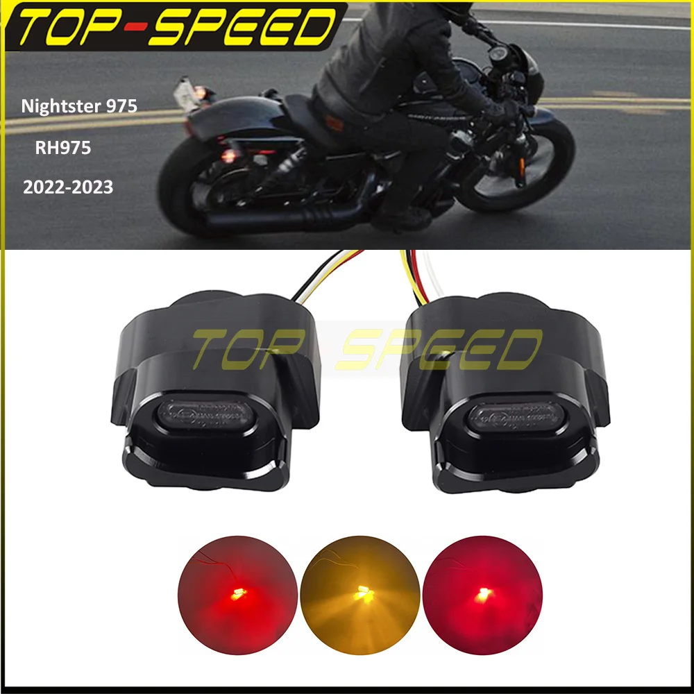Led Trailer Stop Moto Fanale Posteriore Indicatori Di Direzione Scorrevoli Rossi Luci Freno 3 In 1 Fanale Posteriore 12V Per Harley Davidson Nightster