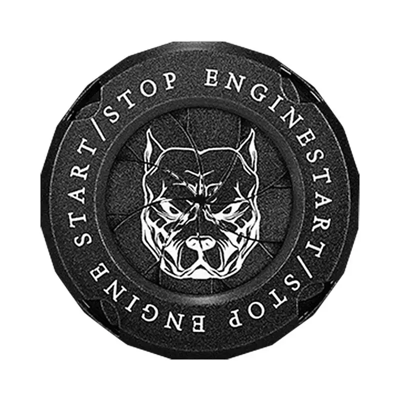 Dog Pattern Car Moto Engine Start Stop Button Cover Rotary Luxury Car Interior Accensione Decorazione Key Start Button Protector