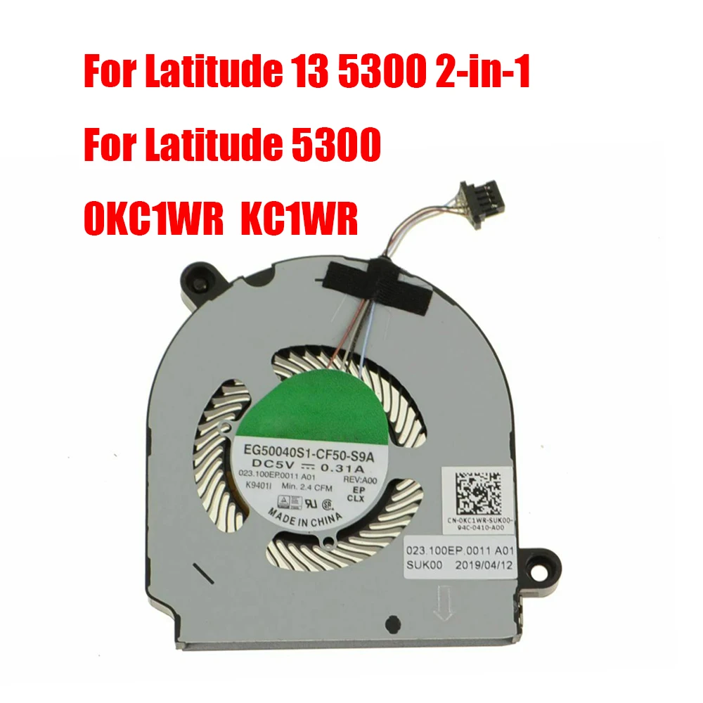 Ventola Cpu Per Laptop Per Dell Per Latitude 13 5300 2-In-1 Latitude 5300 0 Kc1Wr Kc1Wr Eg50040S1-Cf50-S9A 023.100Ep.0011 A01 Dc5V