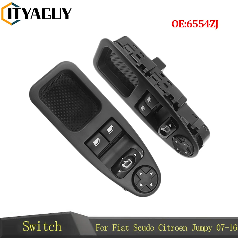 Interruttore Di Controllo Alzacristalli Elettrico 12/13 Pin 6554.Zj Per Fiat Scudo Citroen Jumpy Dispatch Peugeot Expert Master 2007-2016