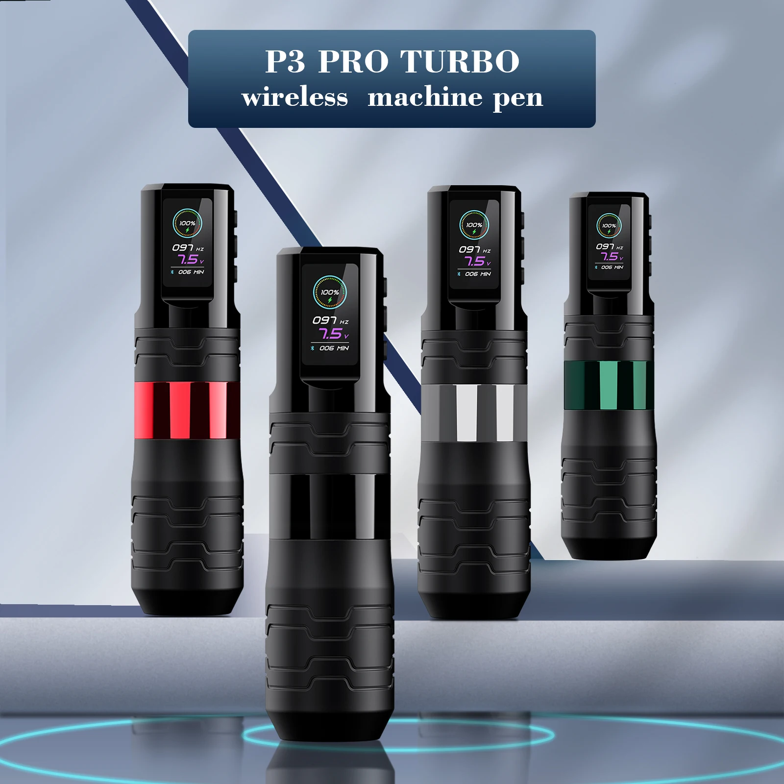 Ez P3 Pro Turbo Wireless Battery Tattoo Pen Machine Corsa Regolabile Rotary Tattoo Pen Display Digitale Oled Alimentazione Portatile